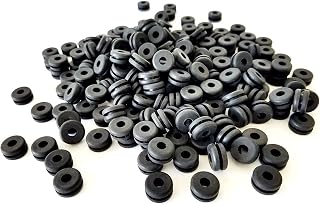 Pack of 100 Rubber Grommets 3/16" Inside Diameter - 1/16" Groove Width - Fits 5/16" Drill Holes