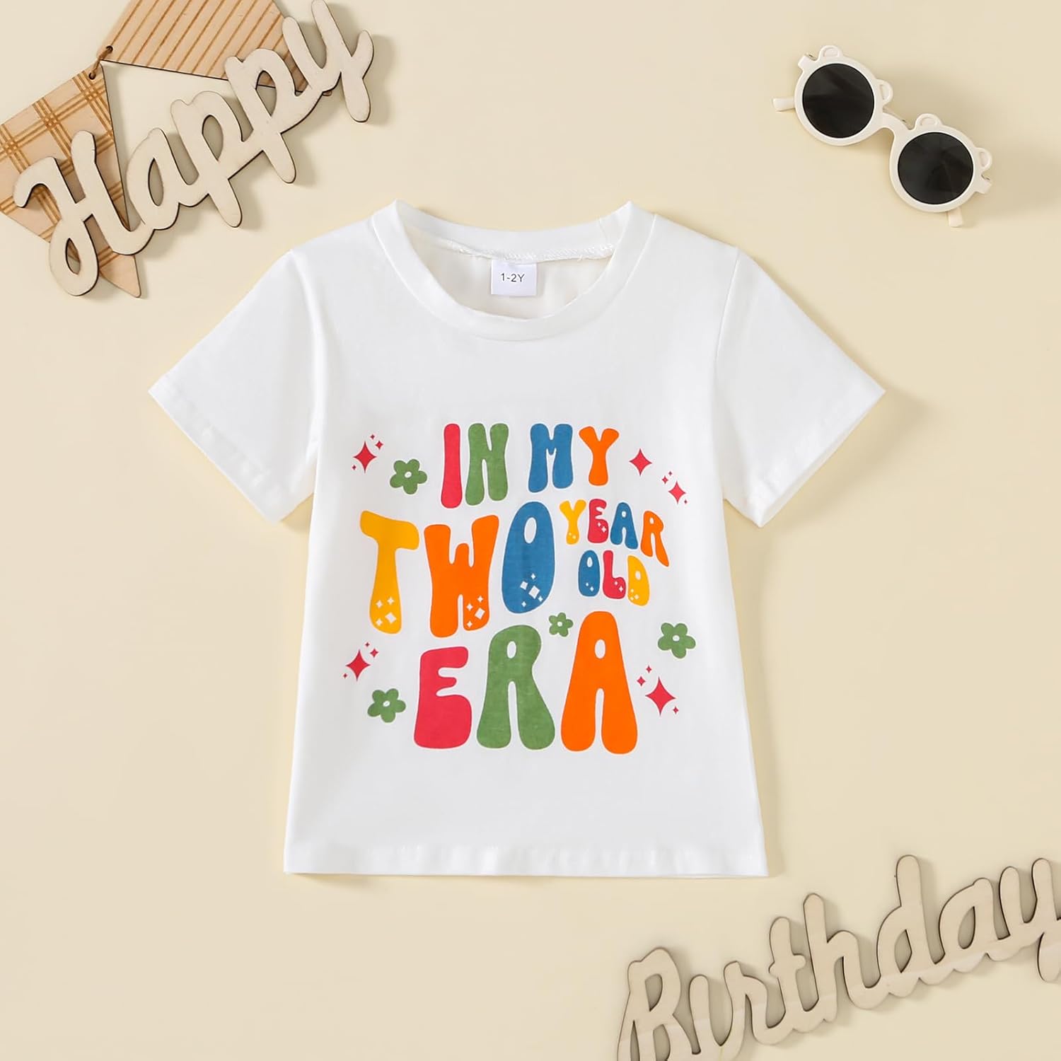 Toddler Baby Girl Birthday Outfit Two Birthday Shirt in My Two Year Old Era Top - Image 3