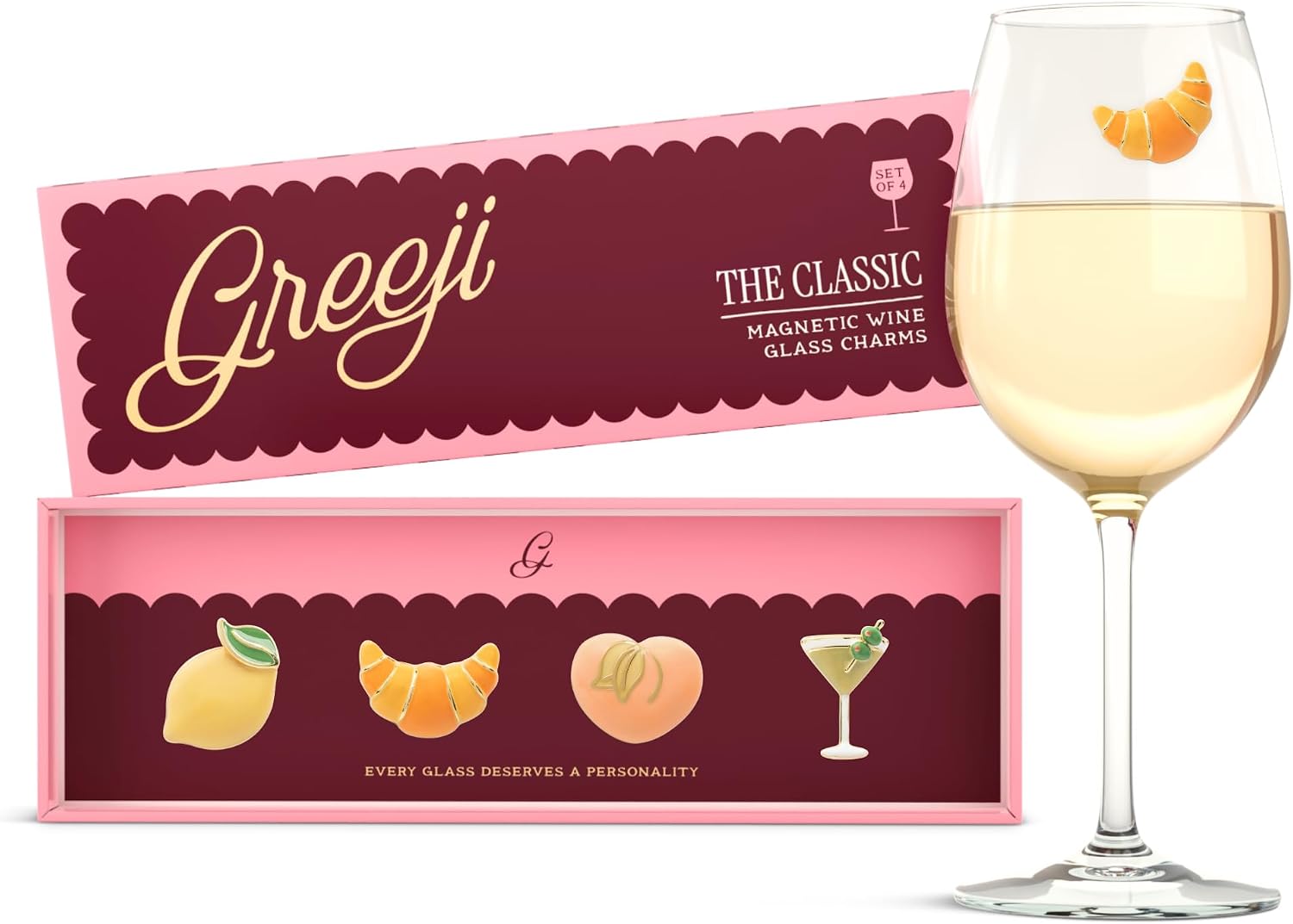 Magnetic Wine Glass Charms (Set of 4)