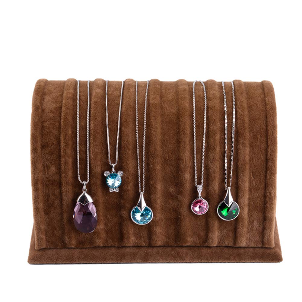 Présentoir à pendentifs pour Colliers et pendentifs, en MDF, Couleur café ou Gris, avec boîte de Rangement en Peluche pour Bijoux (Couleur : Gris)