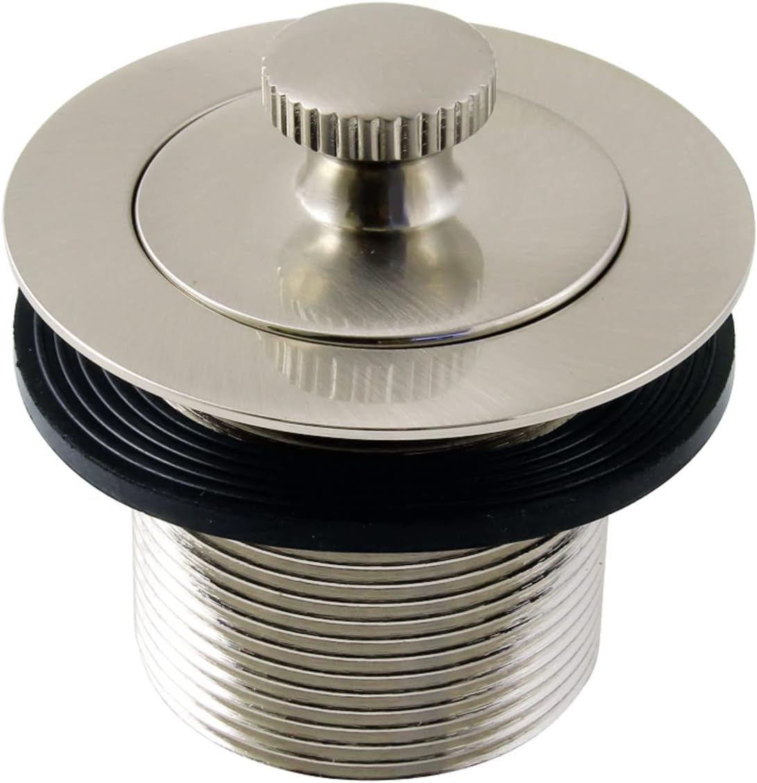 Kingston Brass DLT15SN 1-1/2" Lift and Turn Tub Drain with 1-1/2" Body Thread, Brushed Nickel