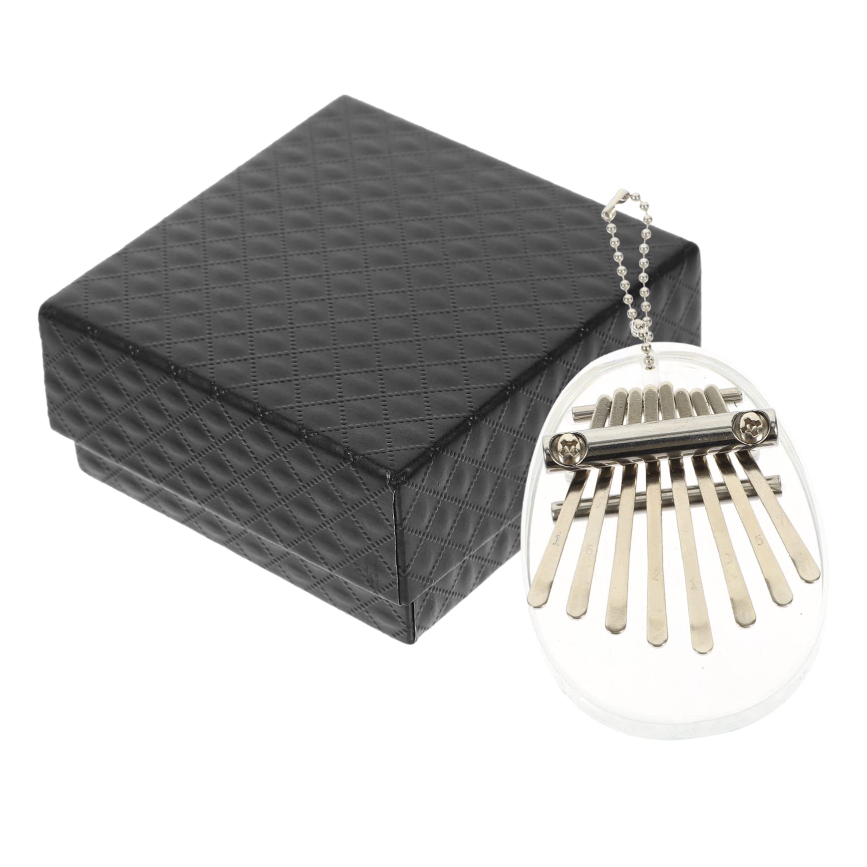 BESPORTBLE Beginner-friendly Acrylic Kalimba 8-tone Portable Music Instrument Beautiful Arc Design