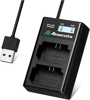 Powerextra Replacement Sony NP-FZ100 Battery Charger with Dual USB LCD Display,Compatible with Sony Alpha 9, A9, Alpha 9R, A9R, Alpha 9S, A7RIII, A7R3, a7 III Camera