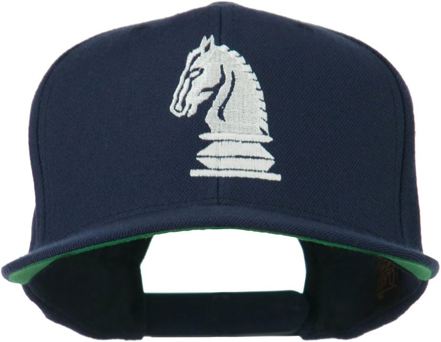 e4Hats.com Chess Piece of a Knight Embroidered Flat Bill Cap