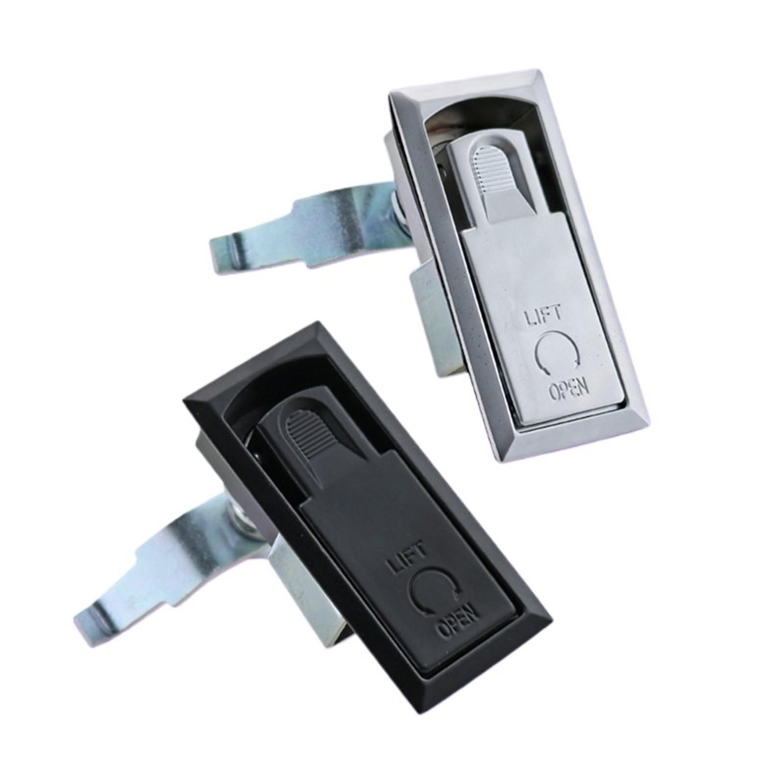 Zinc Alloy Press and Rotate Flat Lock Cabinets Cabinet Doors and Distribution Box Locks 1Pcs(XG092-015-1)