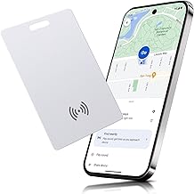 Wallet Tracker for Android, Smart Tracking Card Rechargeable Wireless, Compatible with Google My Device Find APP (Android ONLY), for Suitcases/Pockets, White