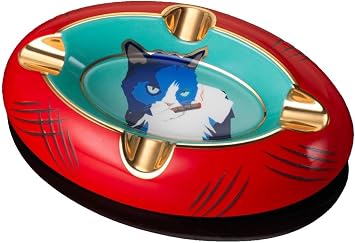 SIGLO Grumpy Cat Ashtray Blue/Red