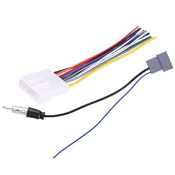 Car Stereo Wire Harness Adapter ABS and meta CD Radio Cable Installation Plugs Automobile Stereo Radio Harness Replace 70-7552 Compatible for Nissan 20pin Plug Wire Harness and Adapter