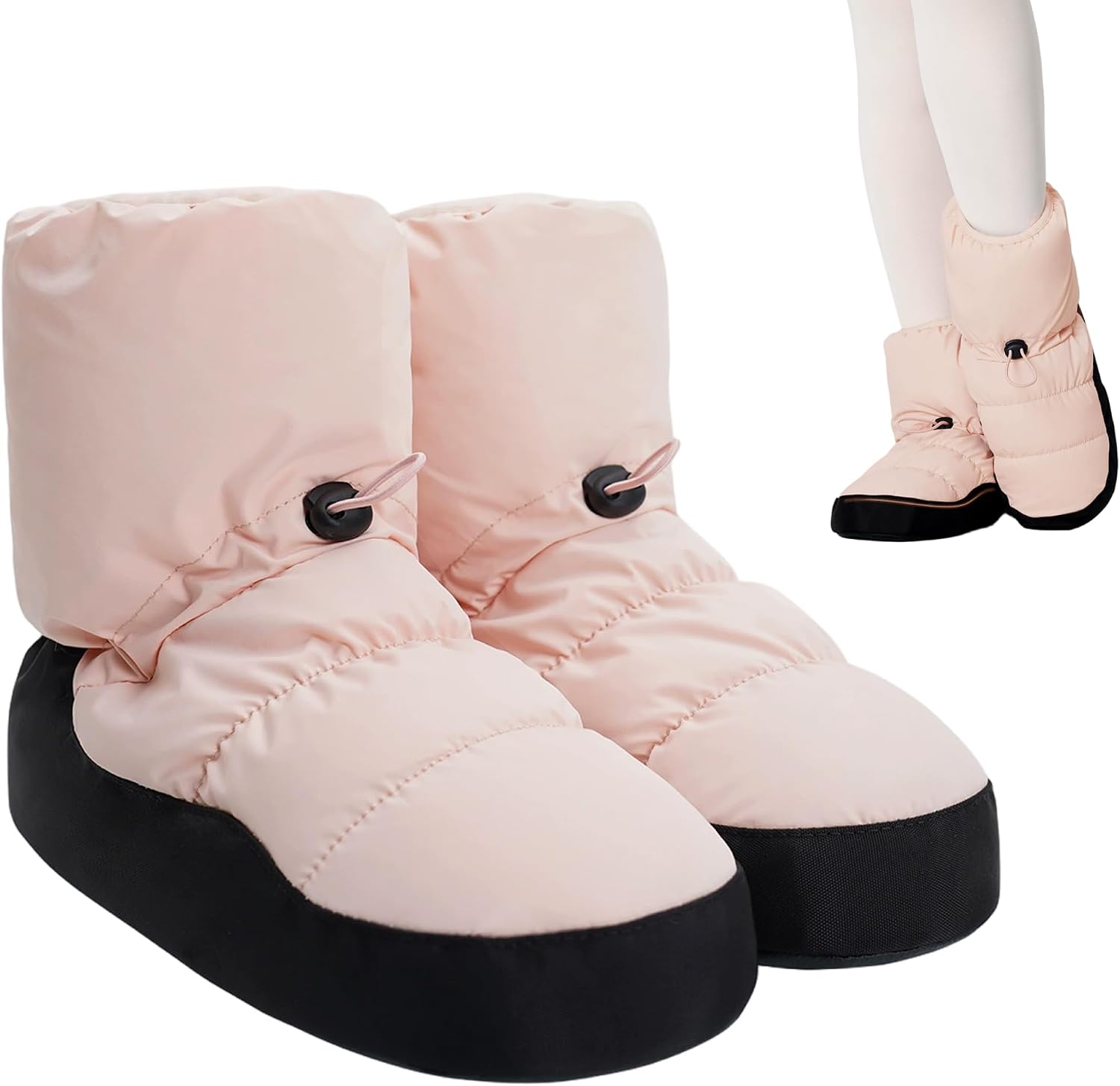 Ballet Booties Ballet Booties for Girls, Anti-Slip Warm up with Adjustable Drawstring Dance Shoes for Women