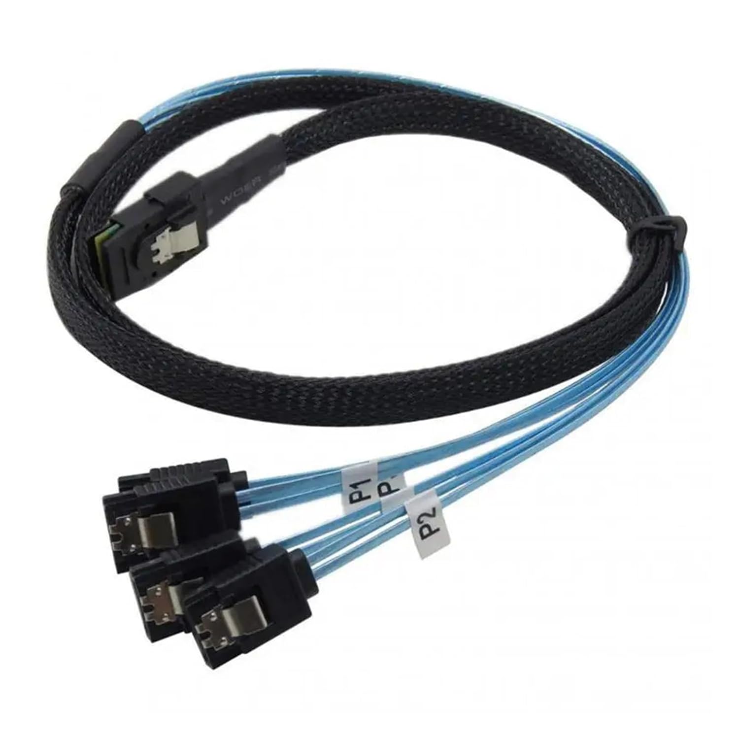 1~5PCS 1/0.5M 12Gbps S-AS SFF-8087 to 4 SATA Cable S-AS 36P to 4 SATA3.0 Hard Drive Data Splitter Cable for Server(Style B 1pc)