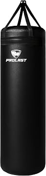 Extra Large Heavy Punching Kicking Bag for Adults, Boxing, MMA, Martial Arts, Muay Thai, Strength Training Equipment, Filled/Unfilled, Rhino Logo, XL Black
