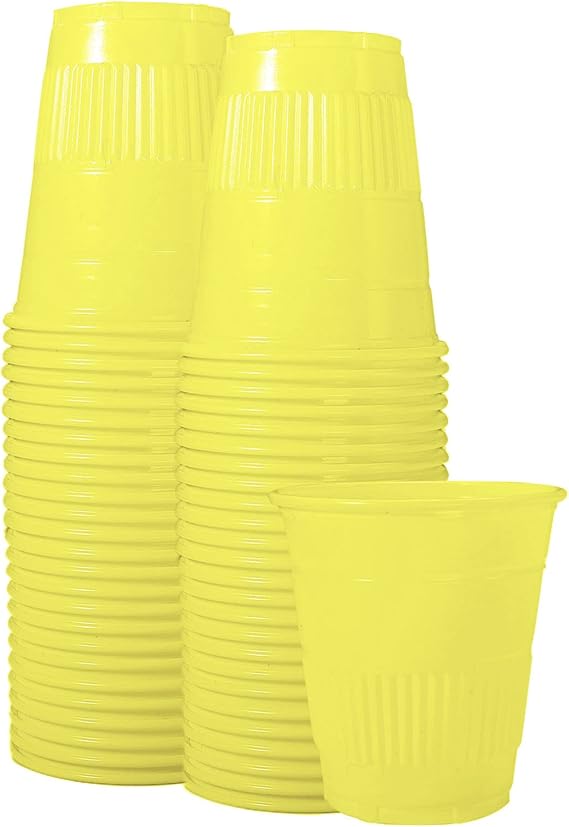 50 Pack 5 oz Plastic Disposable Recyclable Cups, Dental Cups, Party Cups, Mouth