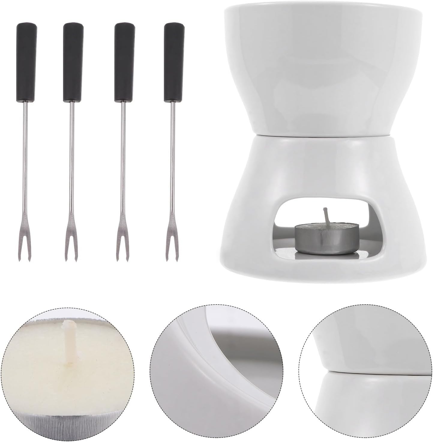 Ceramic Chocolate Melting Pot 400ml Candle for Gentle Heating
