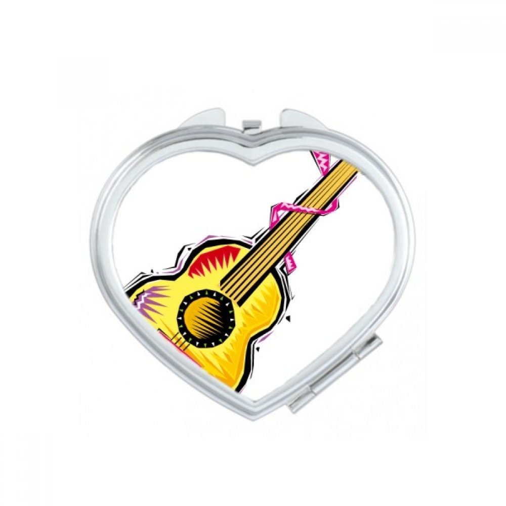 Miroir de poche guitare mexicaine compact pour maquillage
