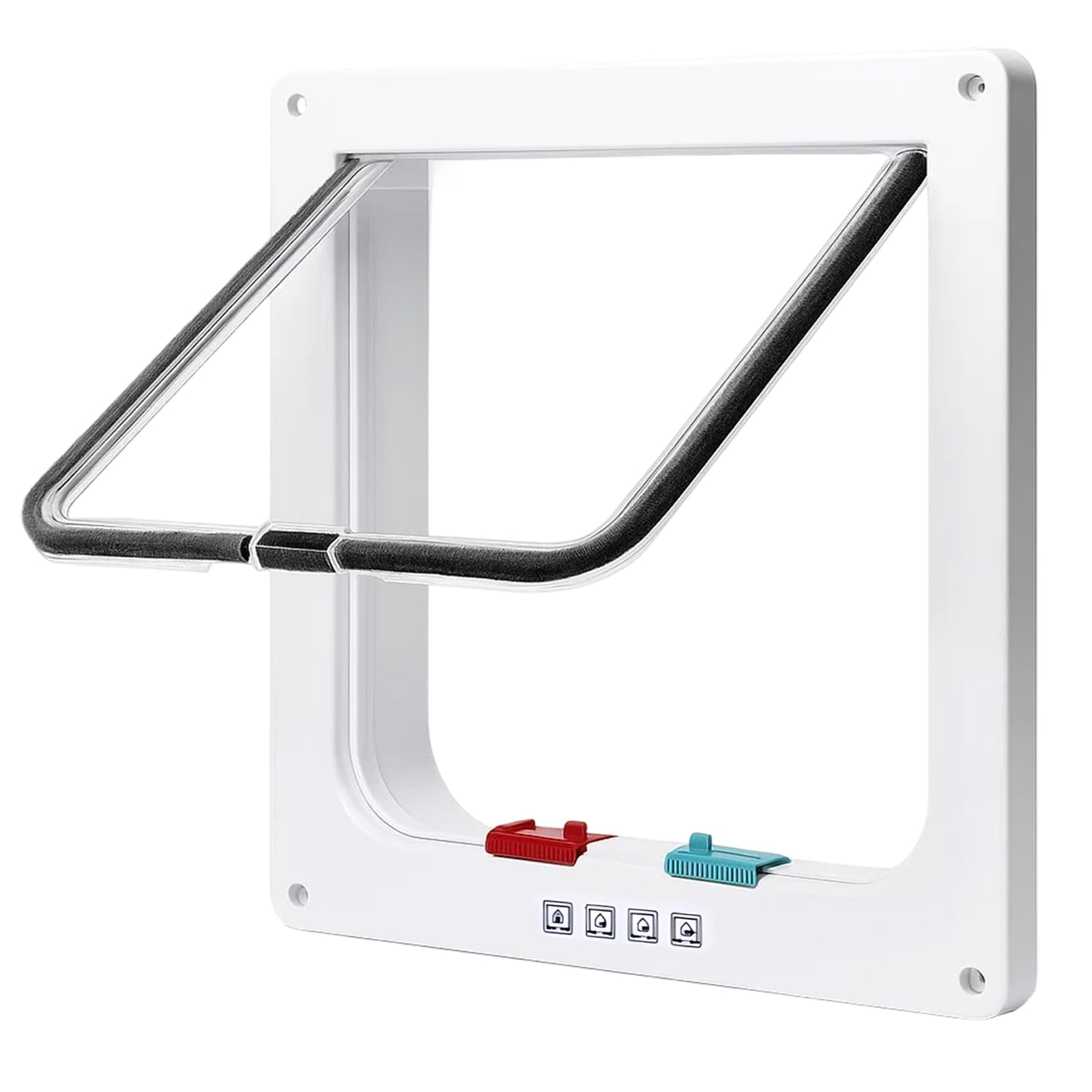 Cat Flap, Cat Flaps for UPVC Door and Wooden Doors, Large or Dog Flap, 19 x 19.7 cm Pet Door, Two-Way Entry Pet Door for Convenient Indoor and Outdoor Access