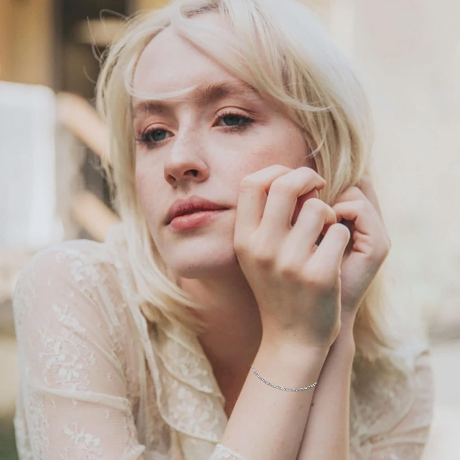 Solid 925 Sterling Silver Italian 1.5mm Cable Chain Bracelet for Men Women With Gift Box, Made in Italy 8 Inch