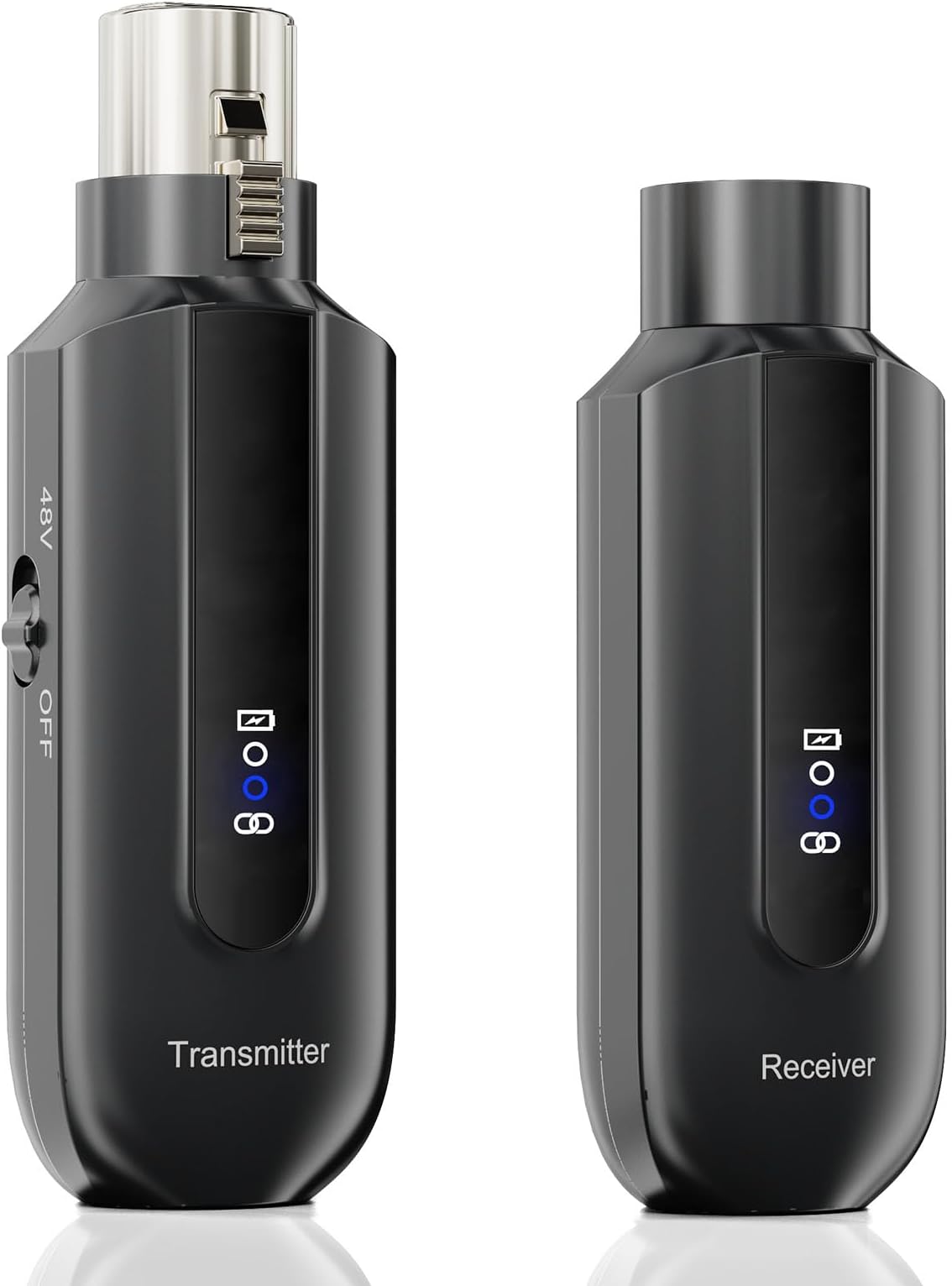 Wireless Transmission System, 2.4GHz Wireless Transmitter Receiver, XLR Wireless Transmitter for Dynamic Condenser Microphone, for Audio Mixer and PA System