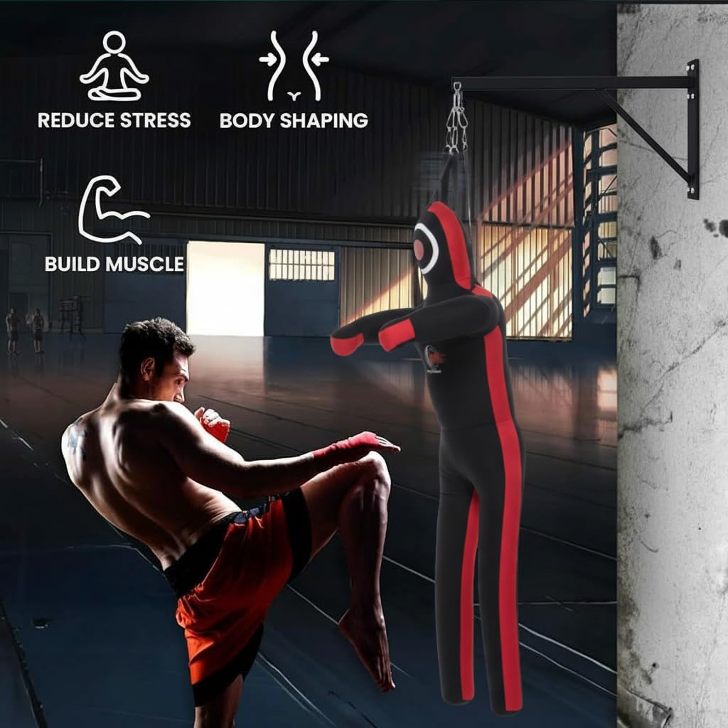 MMA Martial Arts Grappling Canvas Standing and Hanging Dummy Open Hands, Punching Bag Submission, Judo Karate, Boxing, Jiu Jitsu Unfilled