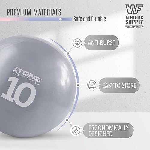 Miniatura 5 de CAPHAUS Pelota de ejercicio suave con peso, pelota tonificante con peso, pelotas medicinales suaves para ejercicio, yoga, pilates y terapia física,