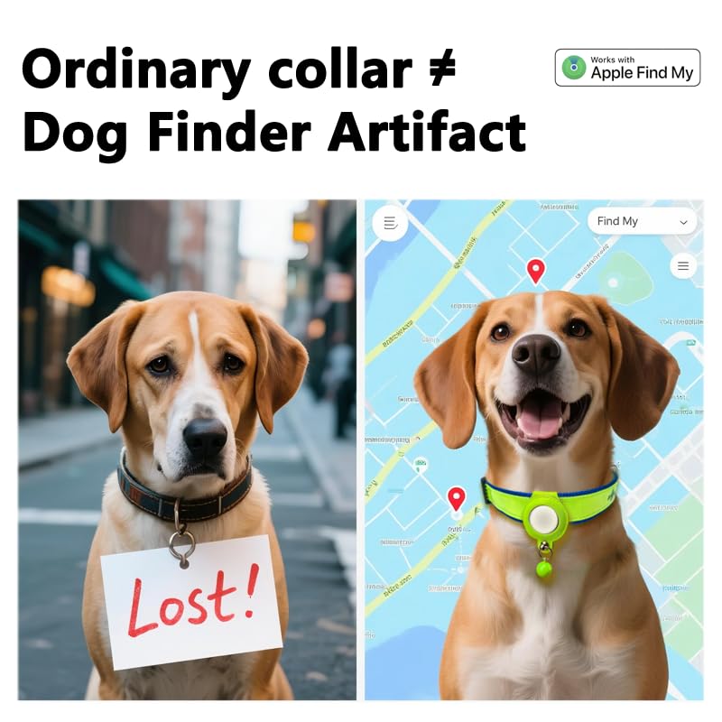 Pet Bluetooth Positioning Collar iOS Certification 365 Days Standby Reflective Waterproof, Green(L) - image 8