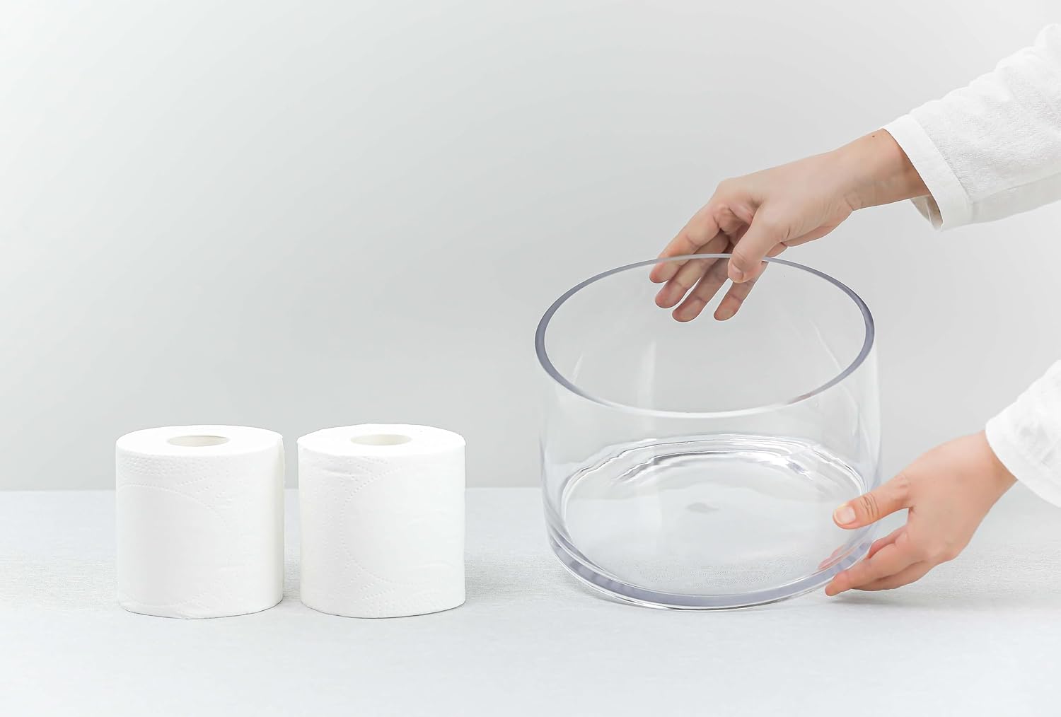 CYS Excel Glass Cylinder Vase – 9" Wide x 6" Tall | Best for Set of 3” Pillar Candles and Floating Candles | Hurricane Candle Holder & Flower Centerpiece