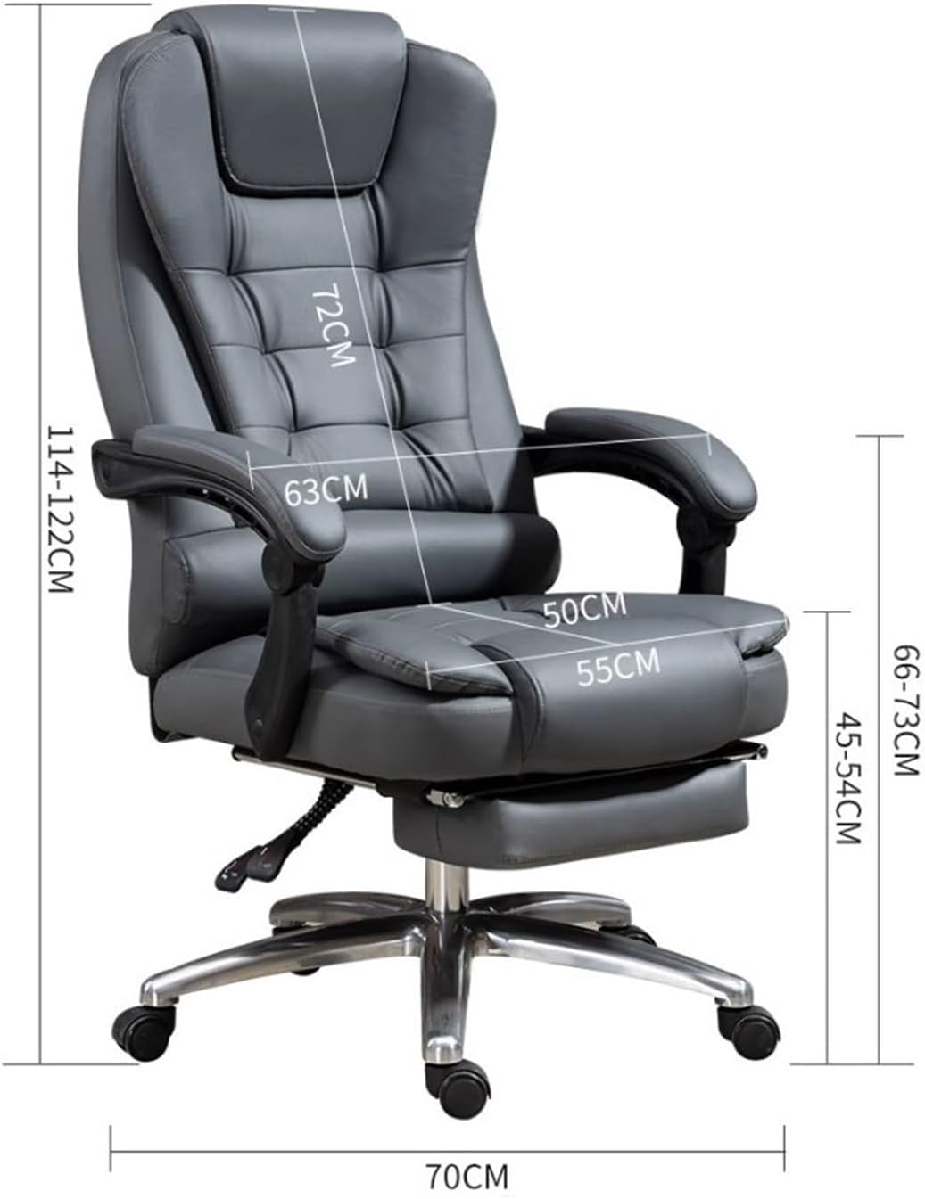 Comfortable Luxury Office Chair Home Study High Back Sub Ergonomic Reclining Swivel Sofa for Long Hours