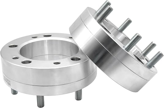 Hex Autoparts 5x5.5 to 6x5.5 Convert Wheel Adapters Spacers 2" with 108mm CB 1/2-20 Studs 2pcs