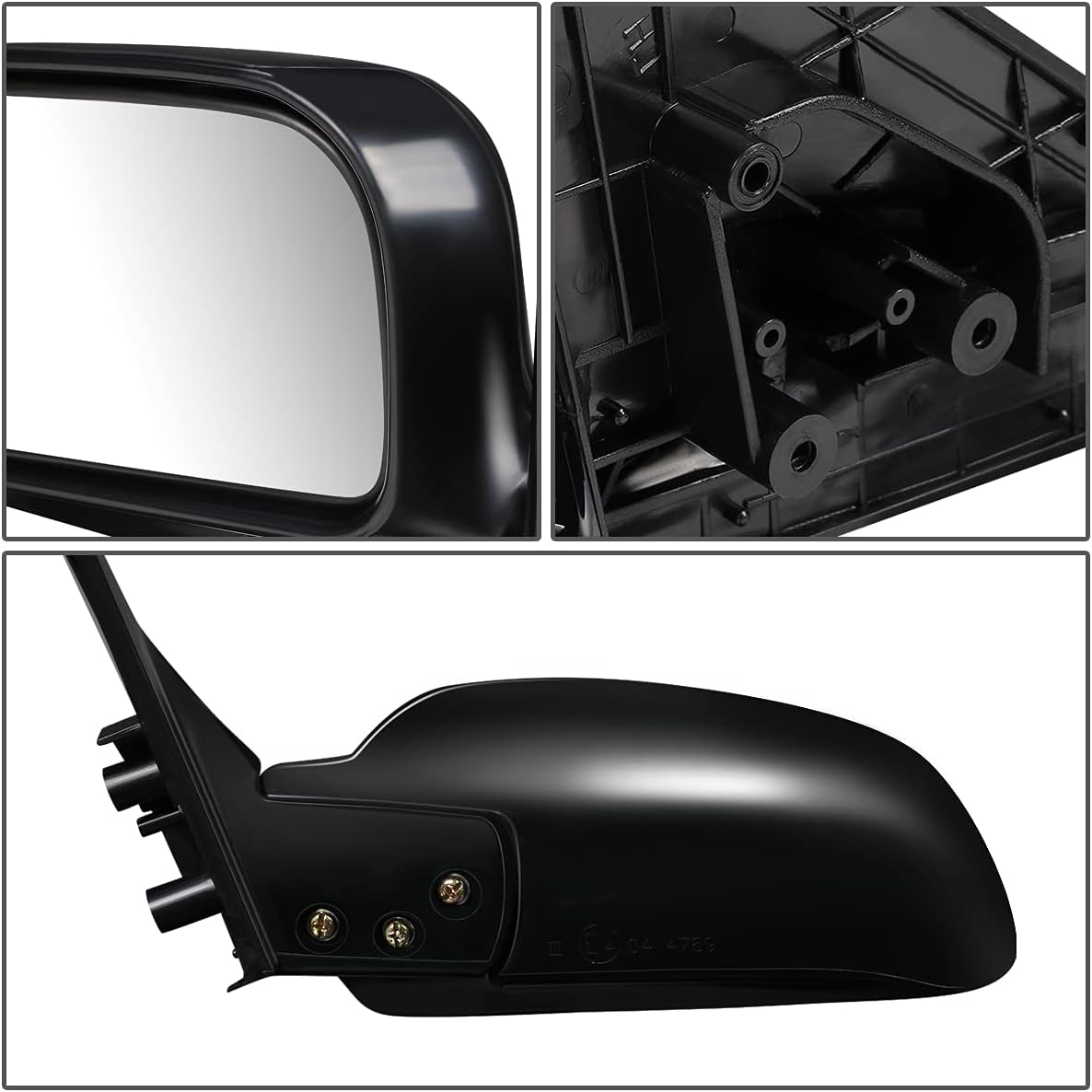 DNA Motoring OEM-MR-MI1320104 Driver Side Non-Heated Manual Operated Folding Rear View Mirror Compatible with 1997-2001 Mirage