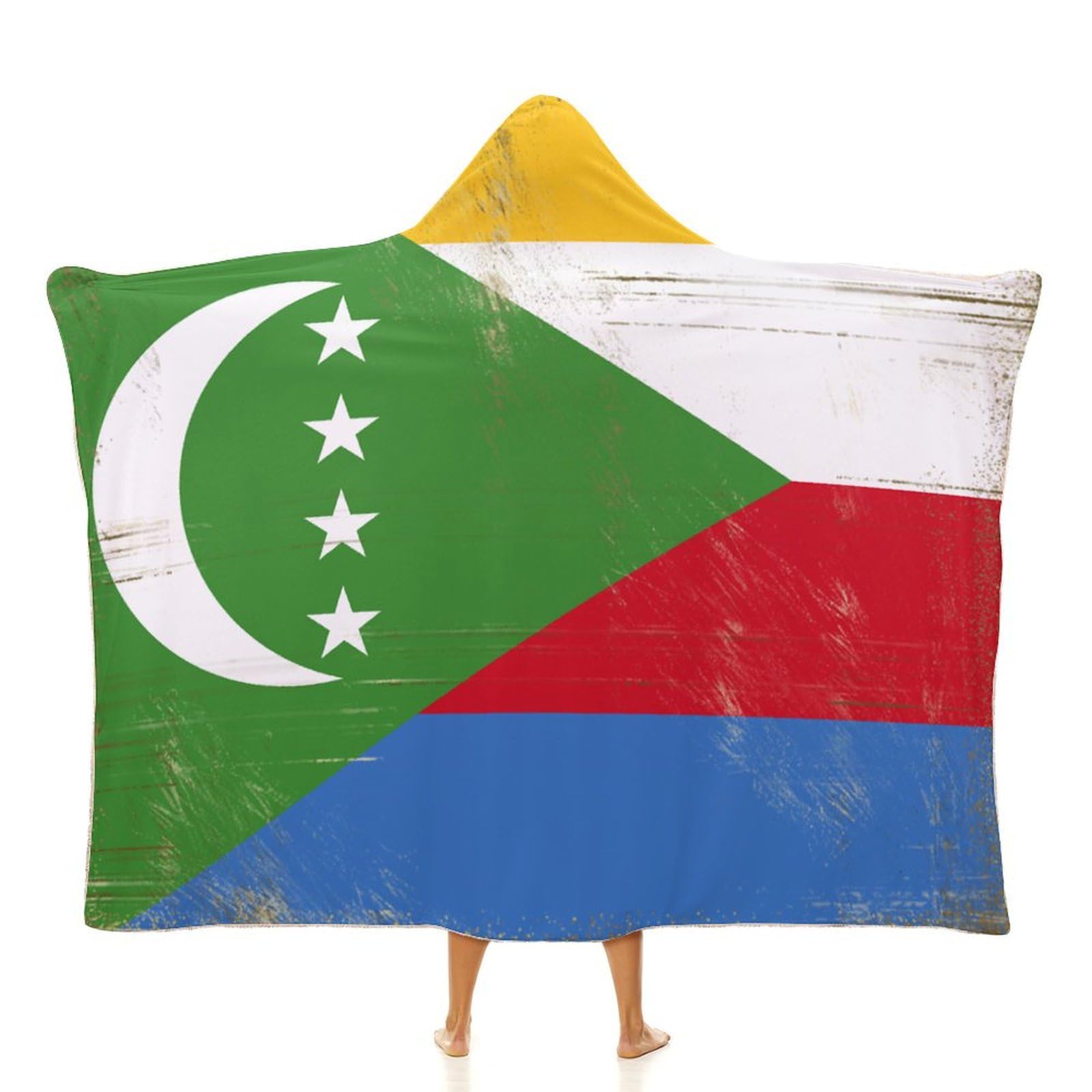 Couverture à capuche Comores, le cadeau vintage idéal pour homme et femme