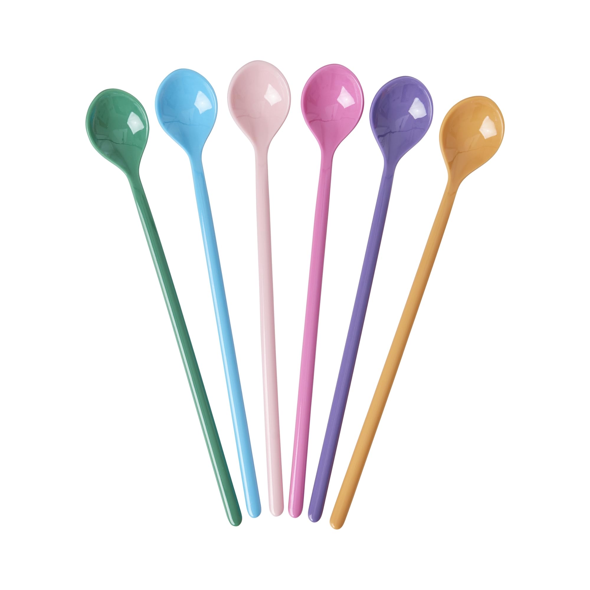 Rice Latte Löffel Spoons "La Joie De Vivre" aus Melamin 6 Stück mehrfarbig