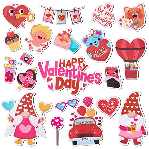 Dvbonike 20Pcs Happy Valentine’s Day Refrigerator Magnets Heart Holiday Waterproof Car Decorations Full Of Love Magnetic Stickers Locker Angle Genie Fridge Magnet Or Valentine Party Supplies #TOP5