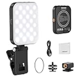NEEWER Basics Magnetic Selfie Light Compatible with MagSafe iPhone, Clip on Phone Fill Lighting with Cleaning Cloth for Video Conference Computer Laptop Webcam Zoom Streaming Makeup Recording, BL48B