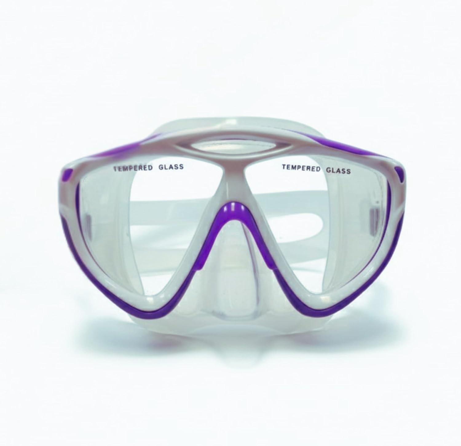Kids Snorkeling Mask & Semi-Dry Snorkel Combo – Panoramic Anti-Fog Tempered Glass Mask & Adjustable Silicone Fit (Purple)