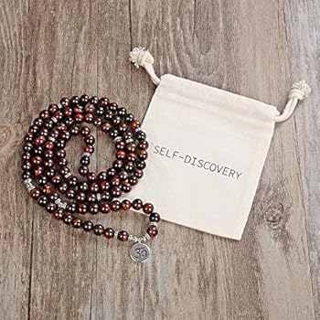 108 Mala Kralen Armband-Mala Kralen Meditatie Balans Levensboom Armband-Meditatie 108 Mala Stress Angst Relief Ketting (Grijze Labradoriet (Grey Labradorite