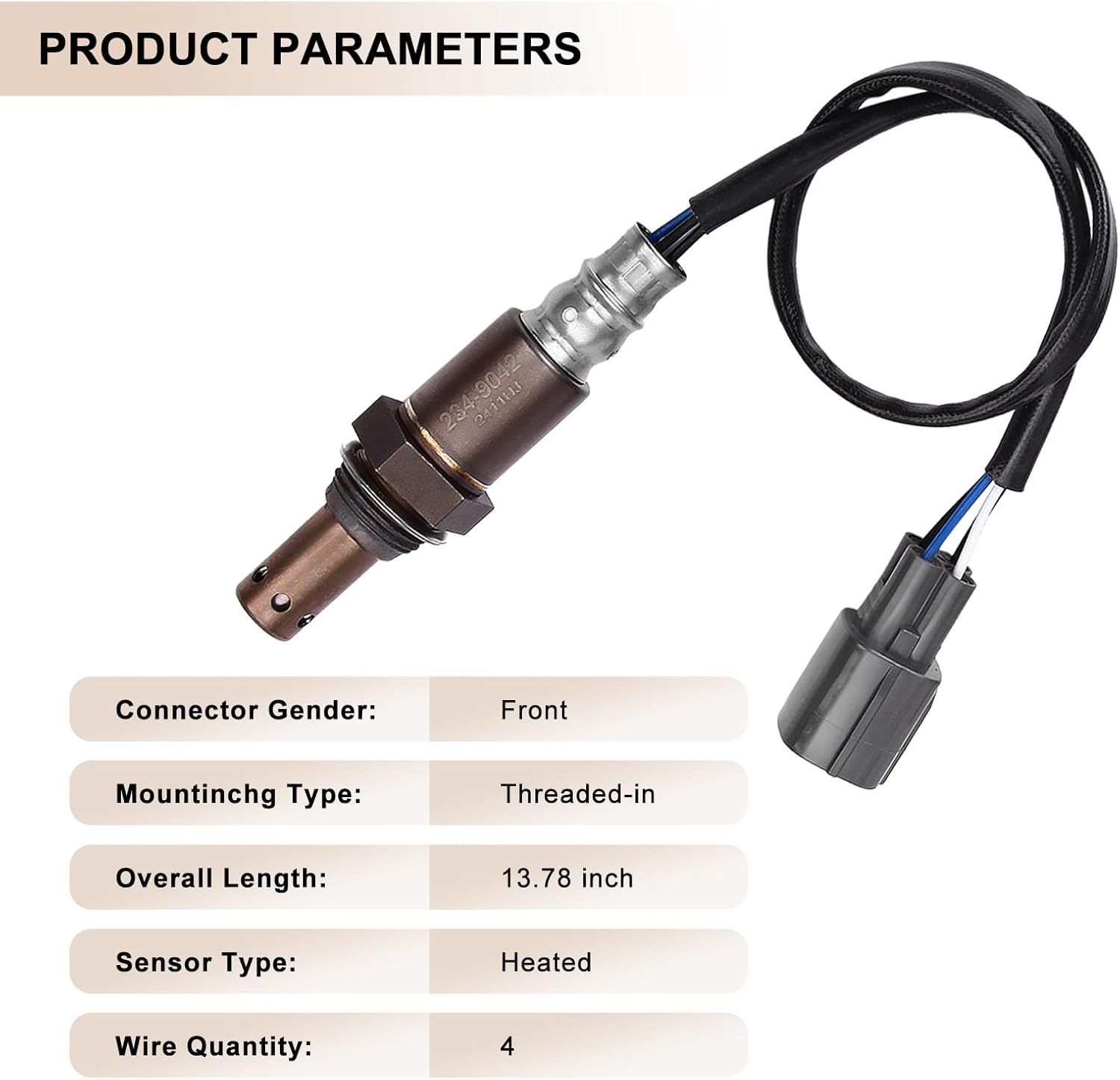 Oxygen O2 Sensor Upstream Fits for Toyota Camry 02-06, Highlander 04-07, Sienna Solara 04-08, for Lexus ES330 RX330 02-03, RX400H 06-07, RX350 07 10-11 3.0 3.3 3.5L V6, Replace 234-9042