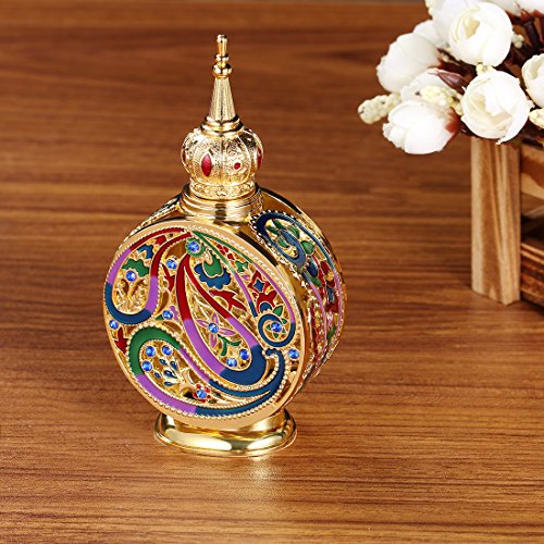 H&D Hyaline & Dora PB1501951 Vintage 18Ml Empty Refillable Egyptian Style Enameled Metal And Glass Perfume Bottle thumb #8