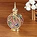 Vintage 18ml Empty Refillable Egyptian Style Enameled Metal and Glass Perfume Bottle