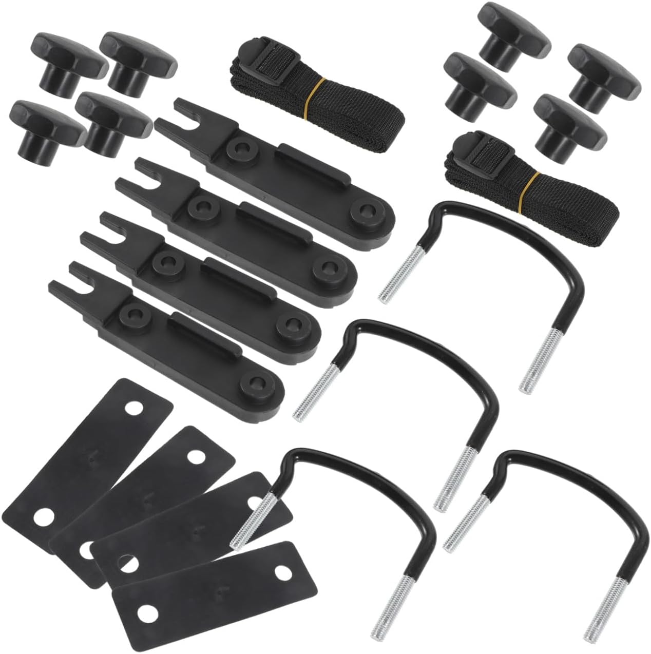Amosfun 1Set Roof Rack U Bolt Clamps Cargo Carrier Mounting Bracket Accessories for Increased Stability Compatible with Cars for Enhanced Luggage Storage