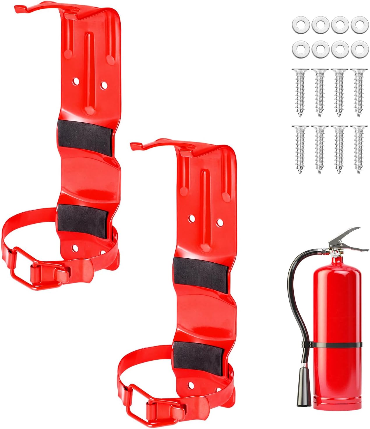 4Pack 2.5LB Fire Extinguisher Mount Bracket,for Vehicle,Car, Boat, Truck,Home,Extinguisher Mount Holder Wall Mount,Fire Extinguisher Hanger