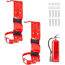 2Pack 2.5LB Fire Extinguisher Mount,fire Extinguisher Bracket for Vehicle,Car, Boat, Truck,Home,fire Extinguisher Holder Wall Mount,fire Extinguisher Hanger Red