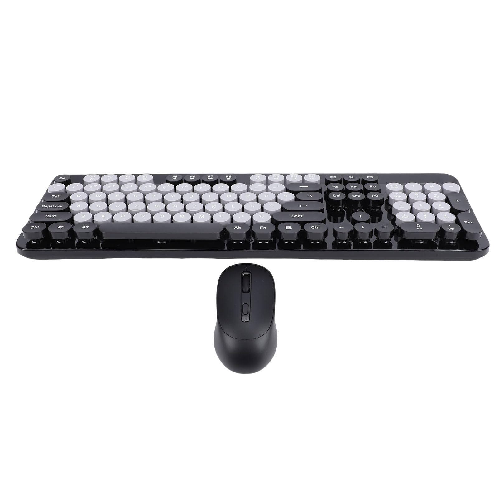 SENECESLI Combo Clavier et Souris sans Fil, 104 Touches (Black)