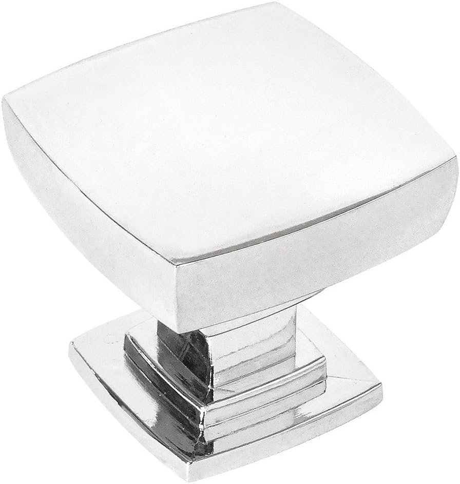 Cosmas 10 Pack 5232CH Polished Chrome Contemporary Square Cabinet Knob