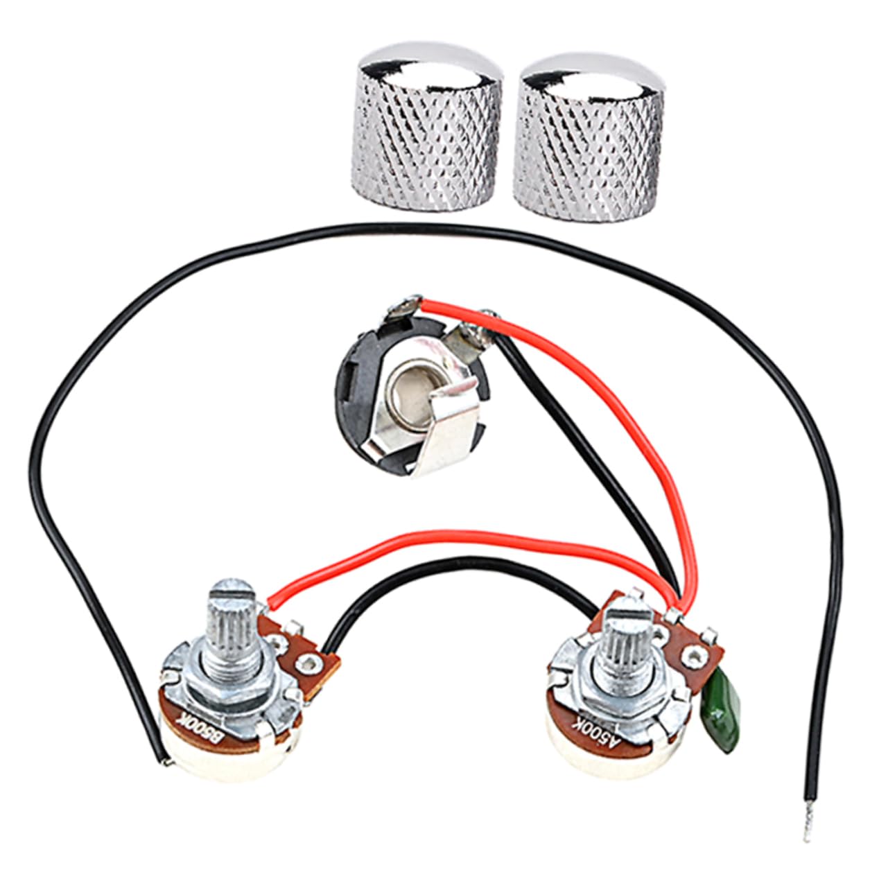 BIUDECO 1set Guitar Potentiometer Wiring Harness Durable Knobs Electric Guitar Accessory for Volume Tone Control Practical Parts