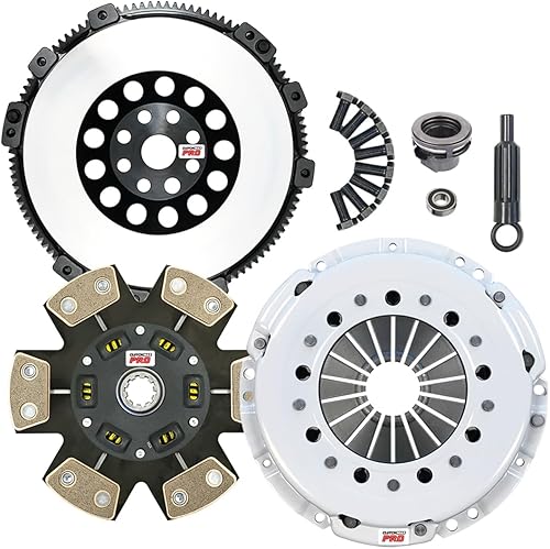 ClutchMax PRO Performance Stage 4 Kit de embrague y volante Chromoly compatible con BMW 323i 323i 323Ci 325i 325Ci 325Xi 328i 328Ci 330i 330Xi 525i