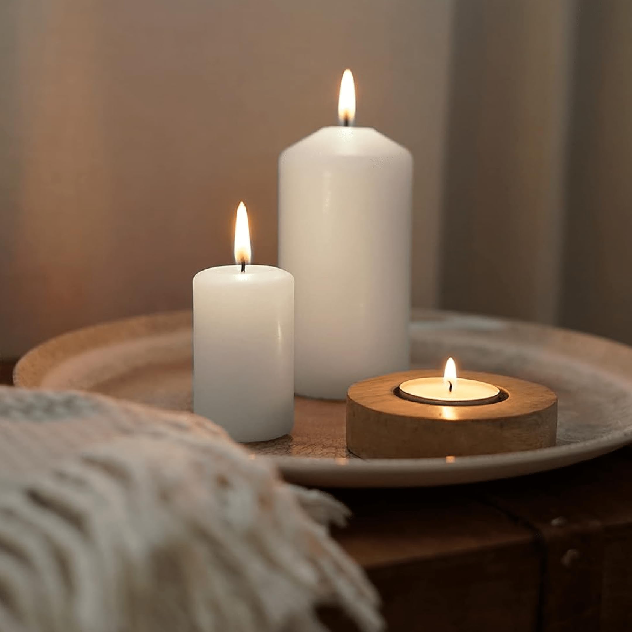 Northlight Lot De 3 Bougies Piliers En Cire Led Rouge Vif Sans Flamme, 20,3 Cm | Home Depot Canada