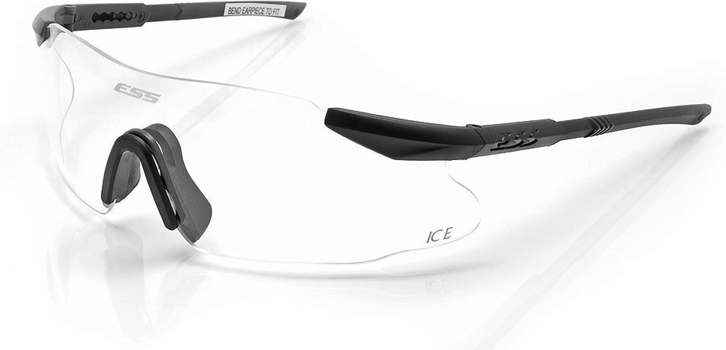 Eyewear Eye Safety Systems ICE-One Ballistic Eyeshield, Clear Lens, White, 2.4 (740-0005)