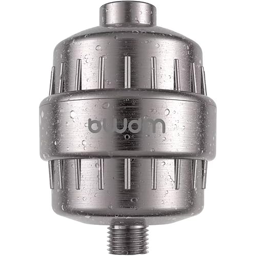 15 Stage Shower Filter Shower Head Filter - Hard Water Filter,Remove Chlorine Heavy Metals and Other Sediments, Vitamin C Water Softener Reduces Dry Itchy Skin,Dandruff (Brushed Nickel)