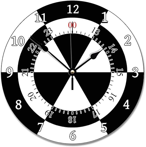 ArogGeld Reloj de pared de madera de 12 pulgadas, funciona con pilas, silencioso, sin tictac, moderno, para dormitorio, sala de estar, decoración de