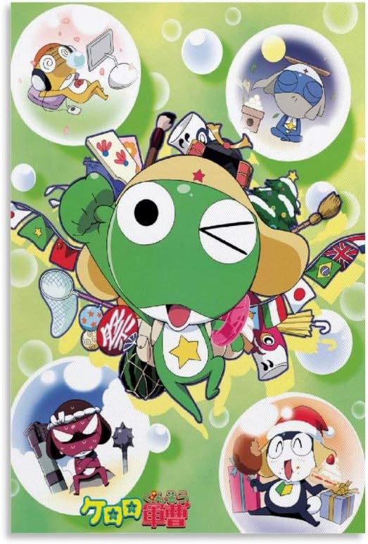 YOUCAI Anime Poster Sgt. Frog Keroro Gunsou Poster Decorative Painting Canvas Wall Art Living Room Posters Bedroom Painting 12x18inch(30x45cm)
