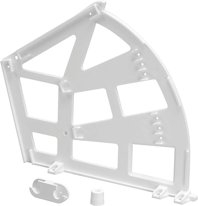 Kippbeschlag für Schuhschränke Schuhablage mit 3 Fächern Mit universaler Aufnahme für beide Seiten Riemen, 27 cm, Weiß